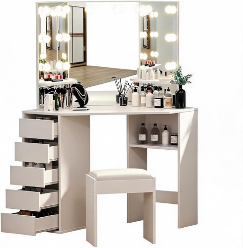 Corner makeup vanity dressing - vanity,