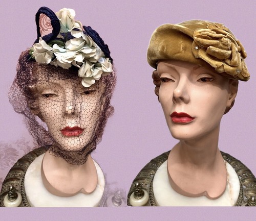 Lot vtg 1940s - hats, york
