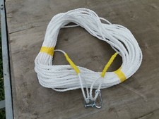 100FT OF NEW 7MM ROPE WHITE  ANCHOR BOAT MOORING WITH SNAP HOOK and d shackle u
