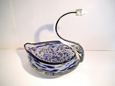 Vintage Glass Swan Dish c