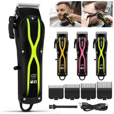 Professional Cordless Hair Clippers Trimmer Kit Men Cutting Machine Barber Salon