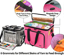 Knitting Tote Bag Wool Crochet Storage Bags Sewing Needles Organizer Portable