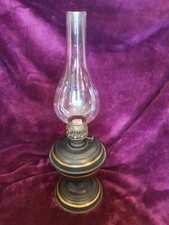 Vintage Black & Gold Oil Lamp