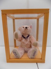 STEIFF TEDDY IN DISPLAY CASE