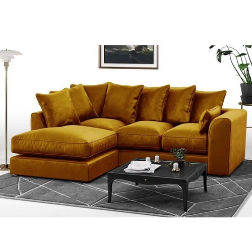 Plush velvet shaped corners - l-shaped,