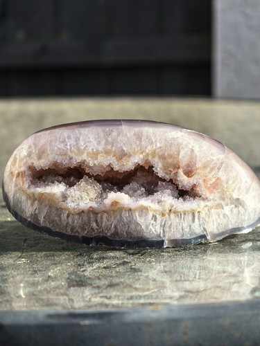 Natural agate crystal geode - crystal,