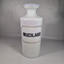 Antique Apothecary Milk Glass