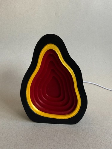 Faux geode lamp - 3d, printed