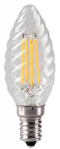 Clear led twisted - clear, 4w