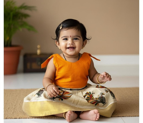 Baby girls kerala pattu frock - kerala,