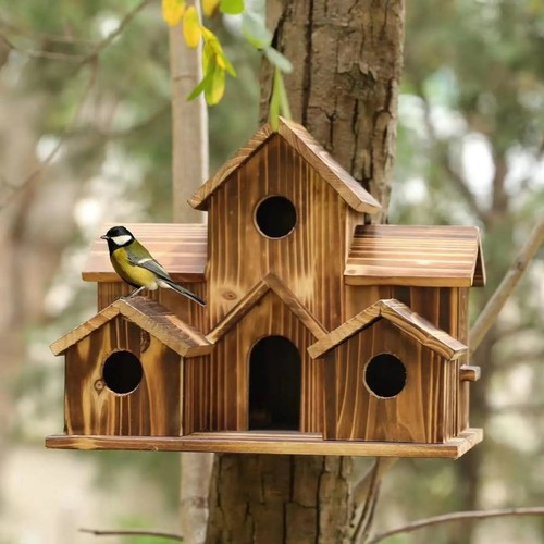 Garden bird house hanging in - house, 5