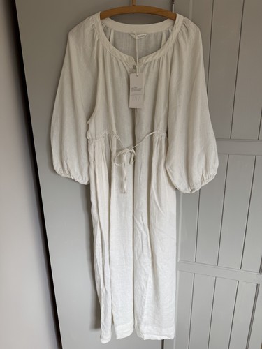 Zara 100 linen rustic dress - zara,