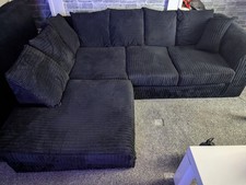 Scs Chicago Corner Sofa Jumbo Chord Black