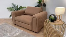 Sofology The Firenze Fabric Loveseat in Lifestyle Nubuck Feel Camel