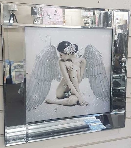 White angel wings - wings, wall