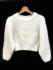 Topshop Cream Knitted Wide