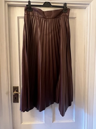 New zara faux - leather, burgundy
