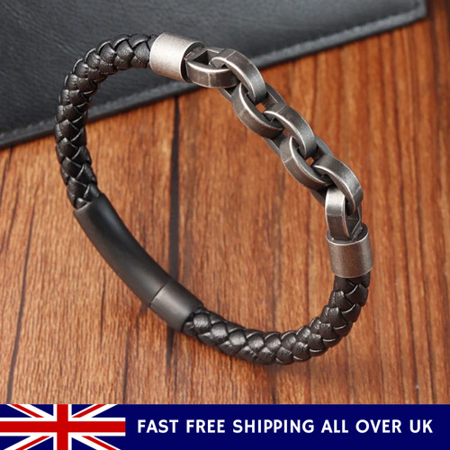Leather bracelet infinity - leather,