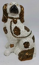 Copper Staffordshire Spaniel Mantle Dog. 27cm.