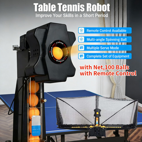 Auto table tennis - table, robot