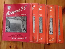 Arsenal home programmes