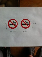 50 X No Smoking Self Adhesive
