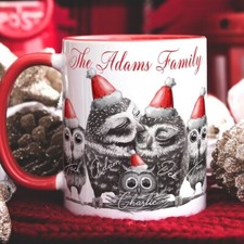 PERSONALISED FAMILY OWL Mug, Secret Santa Gift, Owl Lover Gift, Xmas Mug