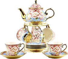 20 Piece Tea Set With Golden