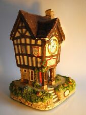 Table Clock Tavern Memory Lane Cottage 1990s by Peter Tomlin Building Ornament