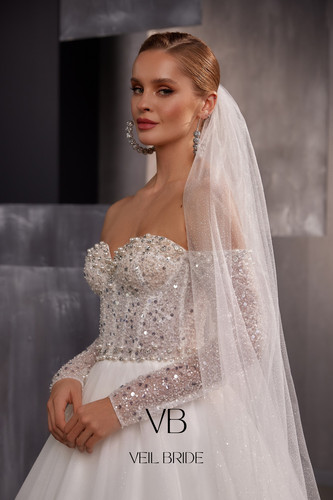 Tier glitter wedding veil - 2,
