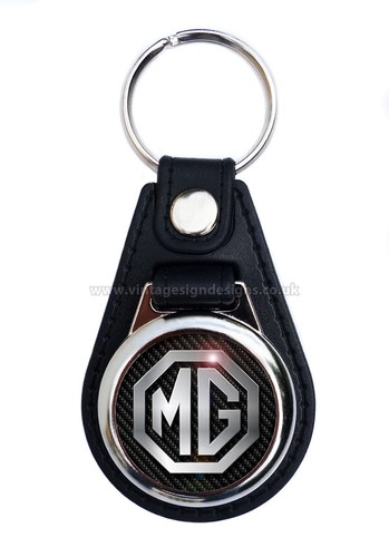 Faux leather key ring - leather, ring/key
