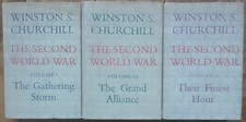 Winston Churchill The Second World War Hardback Books 1st Edition Vol 1,II & III