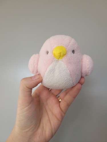 Small plush pink bird - plush,