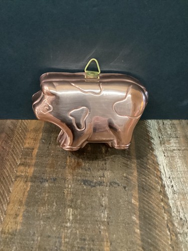 Vintage copper mold tiny - tiny, pig