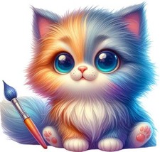 Colourful Baby Kitten Cat Wall