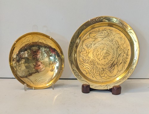 Two vintage chinese - vintage, brass
