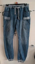 Mens Ze Enzo Elastic Waist And Hem Denim Jogger Jeans Size 34 R