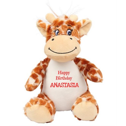 Personalised giraffe kids soft - personalised,