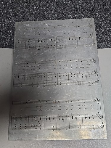 Antique metal press plate - antique,