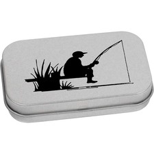 'Man Fishing Silhouette' Metal