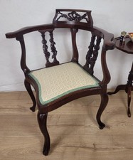 Edwardian Corner Chair Carved