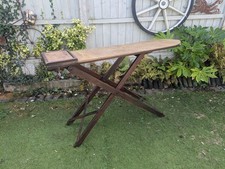 Antique Wooden Vintage Ironing Board Retro Prop TV Film Laundry Washing Iron Old