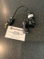 BMW MOTORCYCLE 12V/12 VOLT HELLA STYLE DIN CIG PLUG SOCKET ADAPTOR + C-TYPE USB