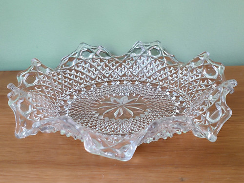Glass bowl scalloped - bowl,