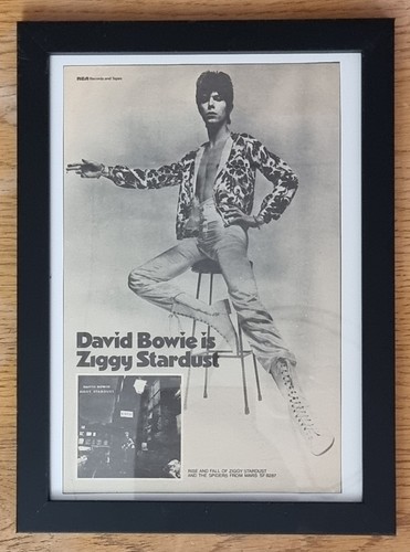 Framed david bowie advert for - bowie,