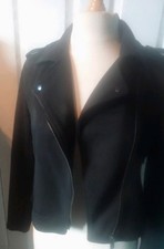 WOMENS BLACK FAUX SUEDE JACKET