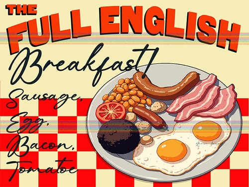 The full english - english, breakfast