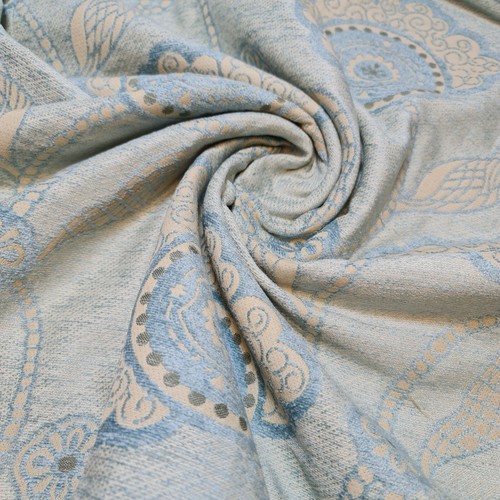 Sky blue floral jacquard - sky,