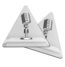 2x Triangle Coaster - BW - Microphone Radio Broadcast #37236