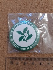 National Trust CHEDWORTH ROMAN VILLA Charity Tin Badge
